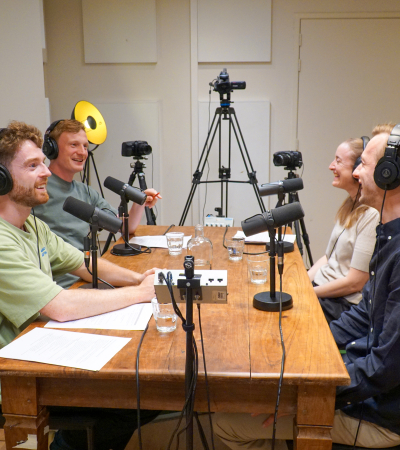 Opname van podcast Verrekijkers