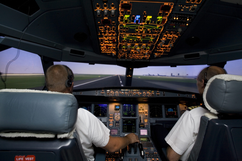 Cockpit van een vliegtuig