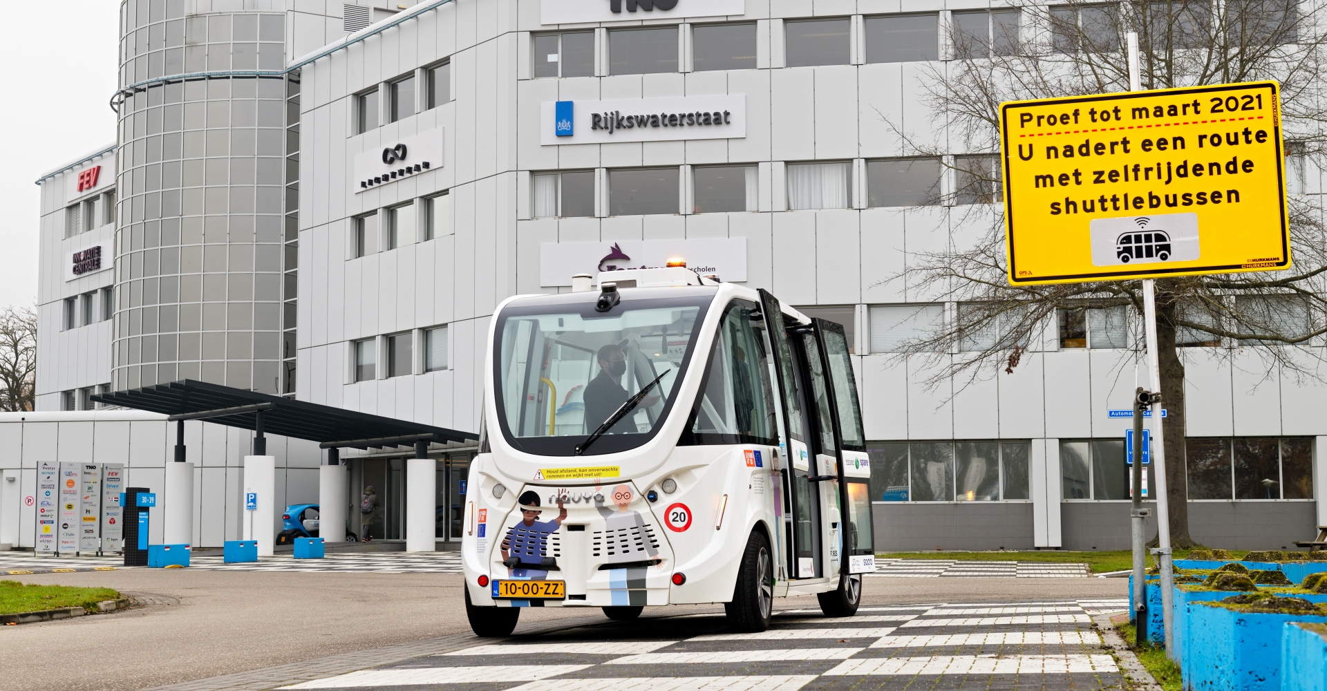Een zelfrijdende minibus in Helmond