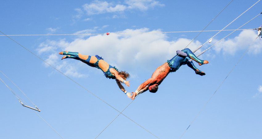 Een trapezeshow 