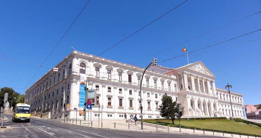 Het parlementsgebouw in Lissabon (Palácio de São Bento)