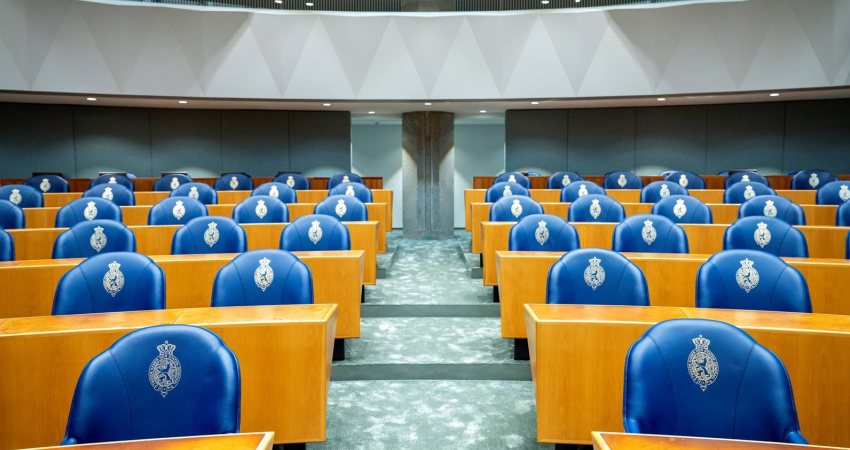 De Tweede Kamer op de tijdelijke locatie