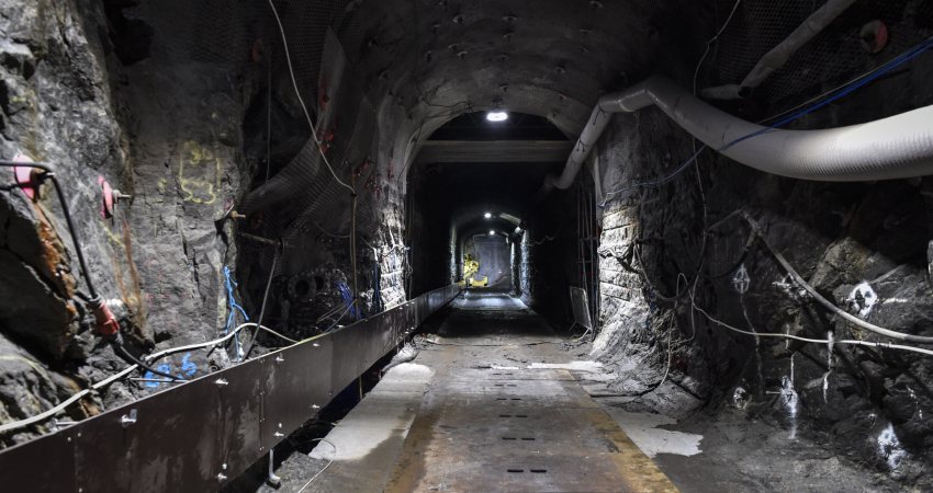 De locatie in Onkalo waar de Finse overheid haar radioactief afval wil bergen.