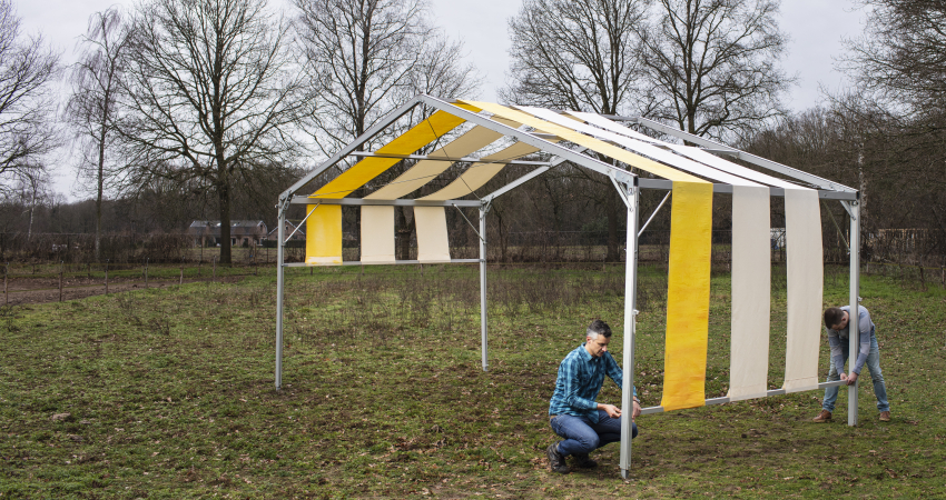 Onderzoekers van Avans Hogeschool ontwikkelen samen met praktijkpartners recyclebare tenten en shelters voor een circulaire economie