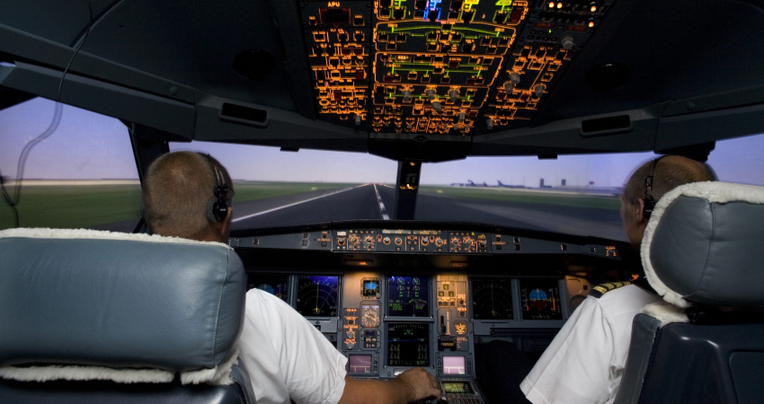 Cockpit van een vliegtuig
