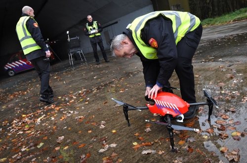 Brandweer gebruikt drone voor detectie