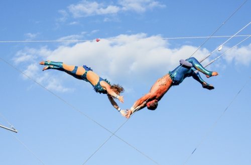 Een trapezeshow 