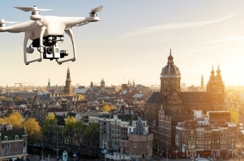 Drone boven Amsterdam