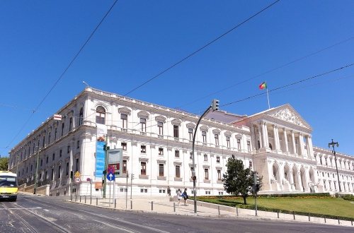 Het parlementsgebouw in Lissabon (Palácio de São Bento)