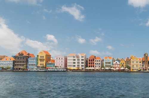 De Handelskade in Willemstad op Curacao
