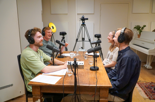 Opname van podcast Verrekijkers