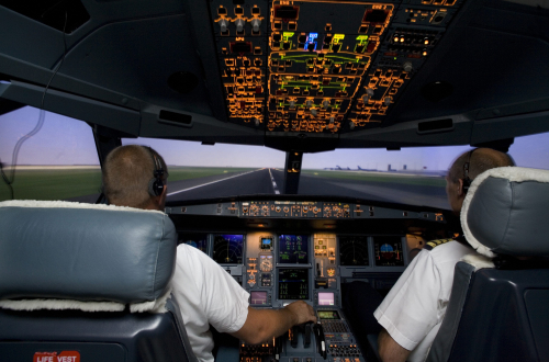 Cockpit van een vliegtuig