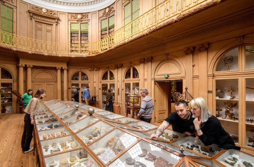 Een zaal in het Teylers Museum