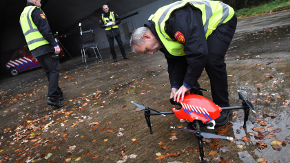 Brandweer gebruikt drone voor detectie