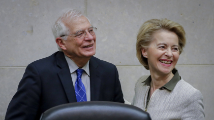 Commissievoorzitter Ursula von der Leyen en buitenlandscommissaris Joseph Borrell