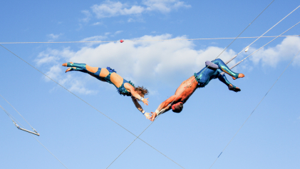 Een trapezeshow 