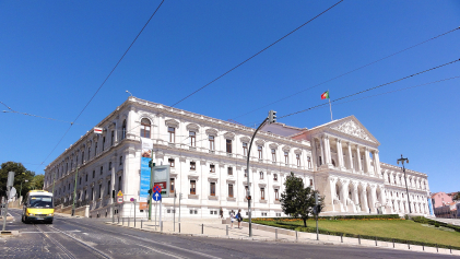Het parlementsgebouw in Lissabon (Palácio de São Bento)
