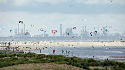 Maasvlakte gezien vanuit Den Haag