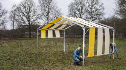 ​Onderzoekers van Avans Hogeschool ontwikkelen samen met praktijkpartners recyclebare tenten en shelters voor een circulaire economie