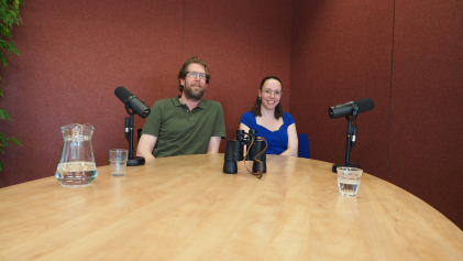 Neurowetenschapper Maarten Boksem en host Simone Harmsen