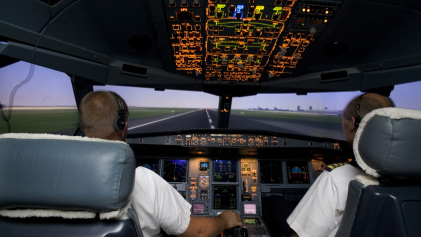 Cockpit van een vliegtuig