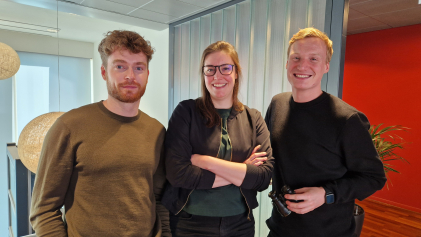 Timo Nieuwenhuis, Liza van Dam en Djurre Das