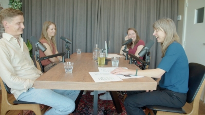 Beeld van de opname van de podcast Verrekijkers