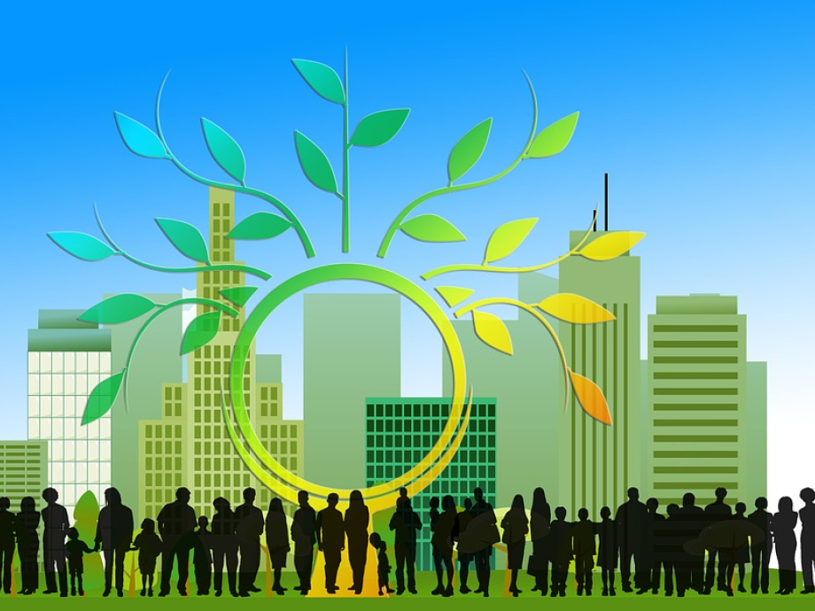 Illustratie groene stad