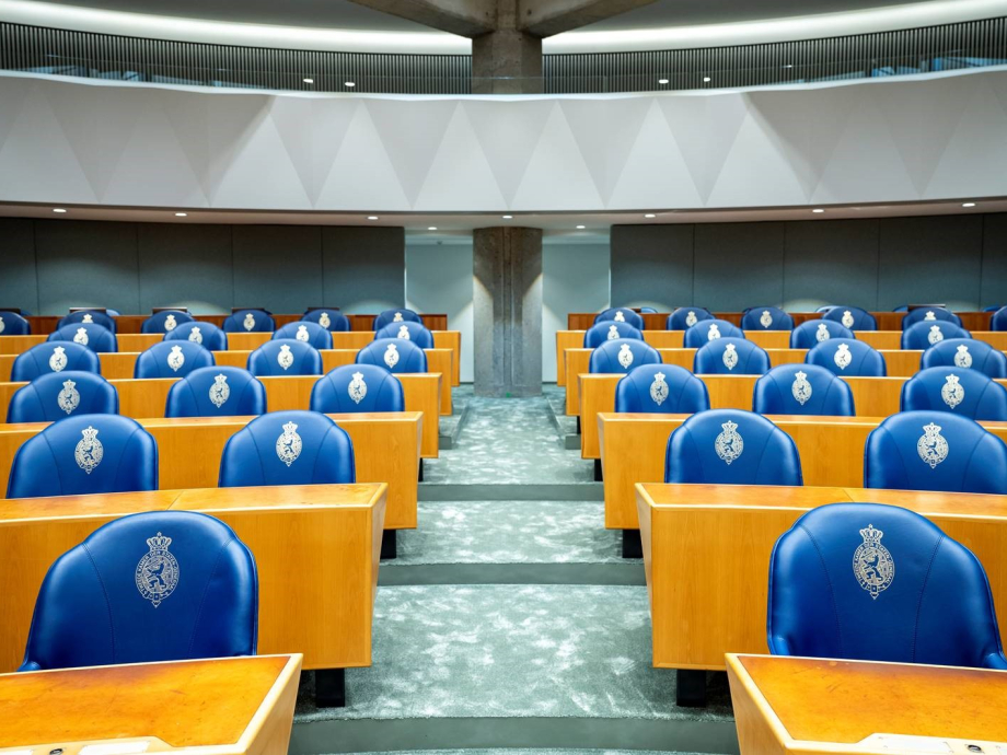 De Tweede Kamer op de tijdelijke locatie