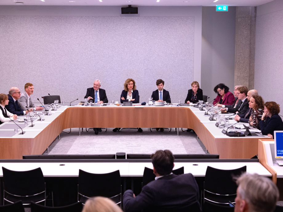 Onderzoekers van het Rathenau Instituut presenteren hun rapport in de Tweede Kamercommissie.