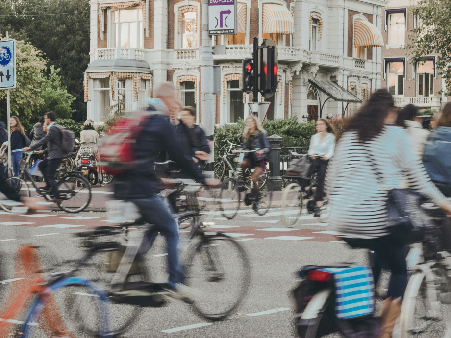Fietsers in Amsterdam